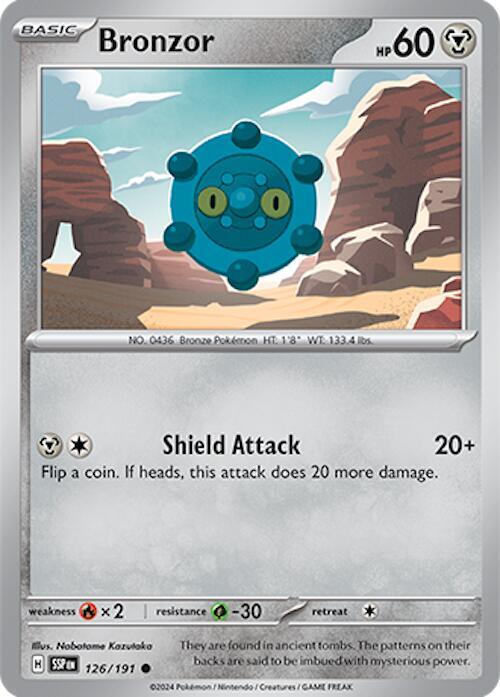 Bronzor 126/191 Common Surging Sparks Pokémon card