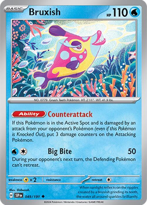 Bruxish - 049/191 049/191 Uncommon Surging Sparks Pokémon card