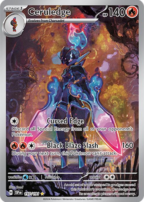 Ceruledge - 197/191 197/191 Illustration Rare Surging Sparks Pokémon card