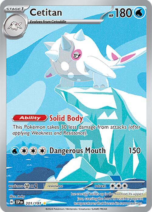 Cetitan - 201/191 201/191 Illustration Rare Surging Sparks Pokémon card