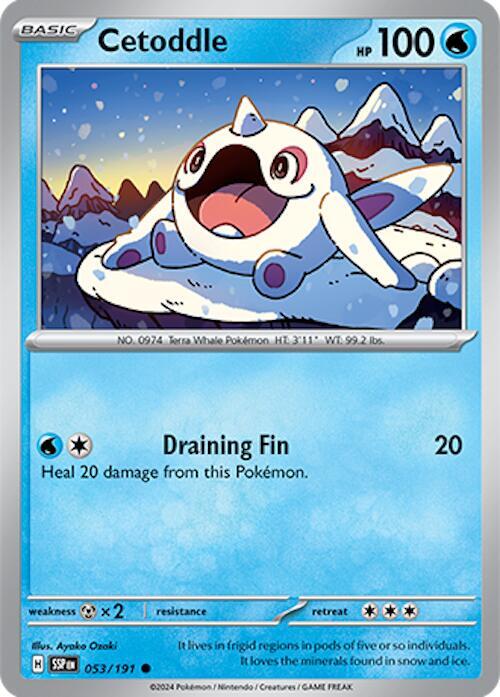 Cetoddle 053/191 Common Surging Sparks Pokémon card