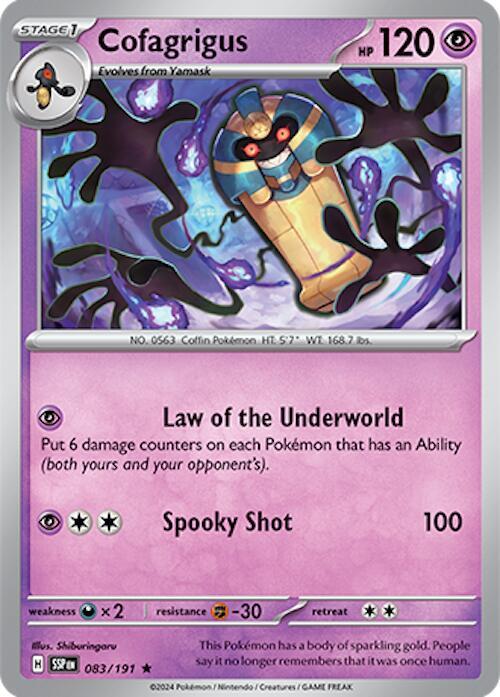 Cofagrigus 083/191 Rare Surging Sparks Pokémon card