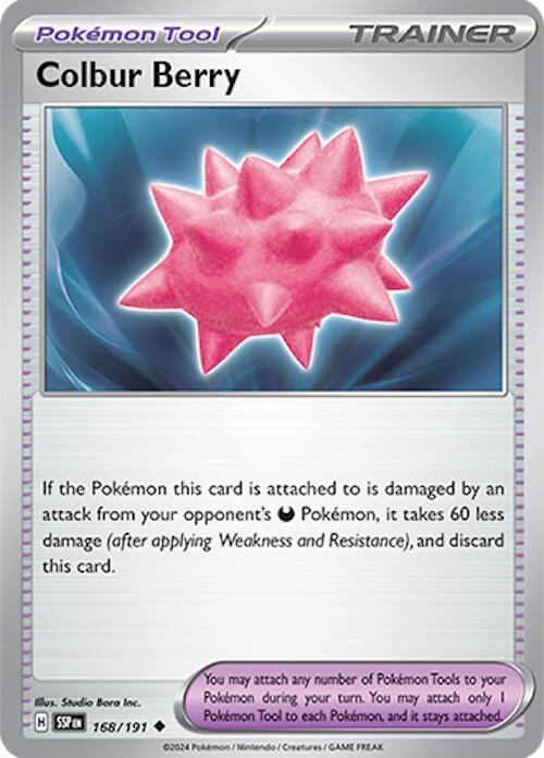 Colbur Berry 168/191 Uncommon Surging Sparks Pokémon card
