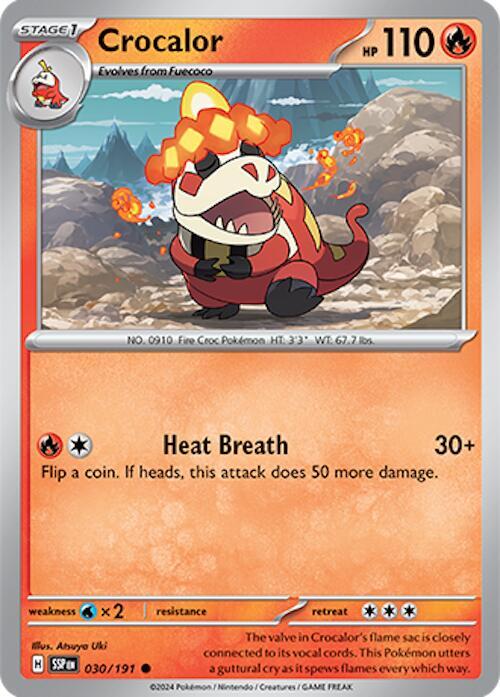Crocalor 030/191 Common Surging Sparks Pokémon card