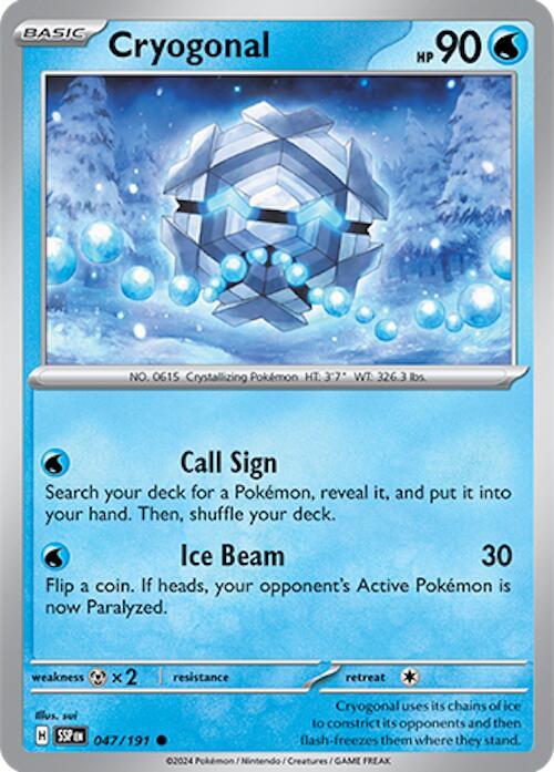 Cryogonal 047/191 Common Surging Sparks Pokémon card