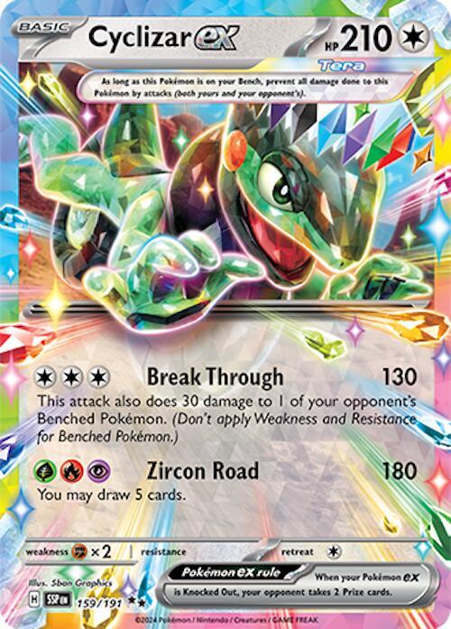 Cyclizar ex - 159/191 159/191 Double Rare Surging Sparks Pokémon card