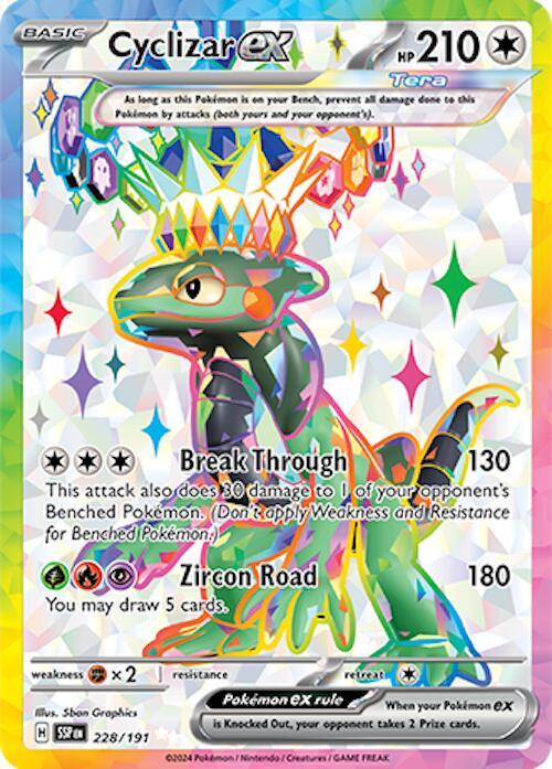 Cyclizar ex - 228/191 Ultra Rare SV08: Surging Sparks