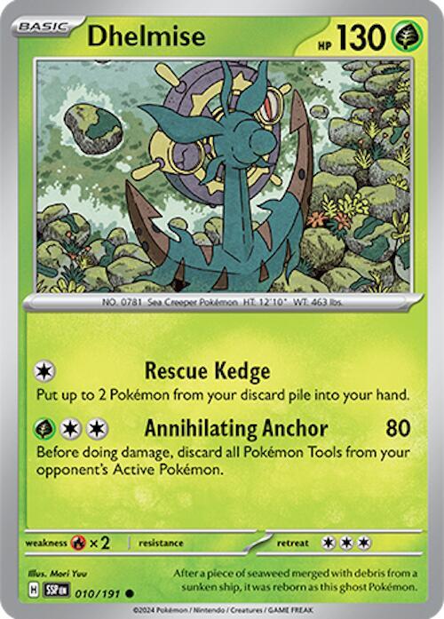 Dhelmise 010/191 Common Surging Sparks Pokémon card
