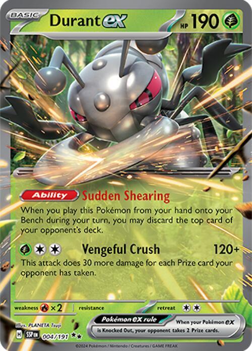 Durant ex - 004/191 004/191 Double Rare Surging Sparks Pokémon card