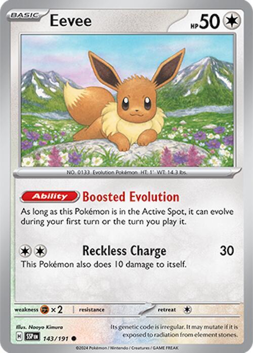 Eevee 143/191 Common Surging Sparks Pokémon card