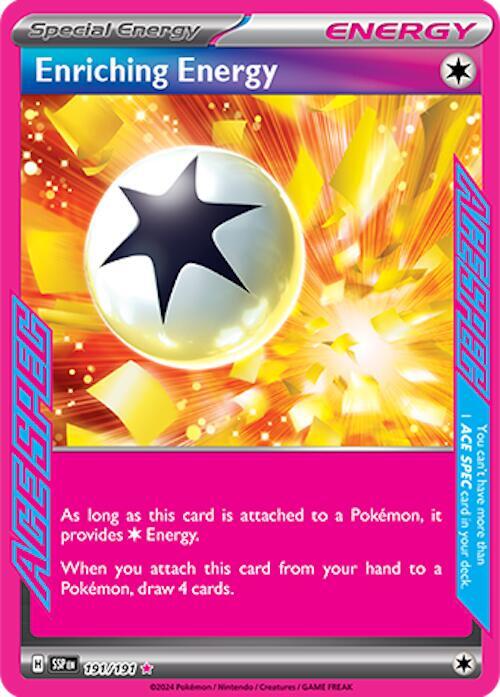 Enriching Energy 191/191 ACE SPEC Rare Surging Sparks Pokémon card