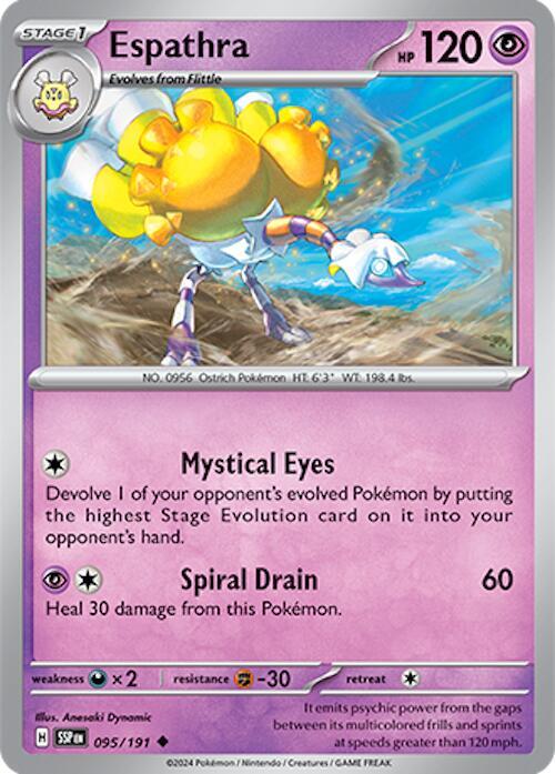 Espathra 095/191 Uncommon Surging Sparks Pokémon card