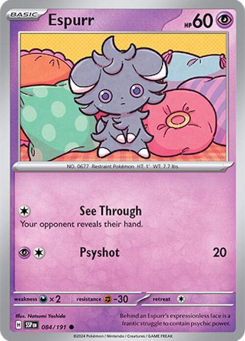 Espurr 084/191 Common Surging Sparks Pokémon card