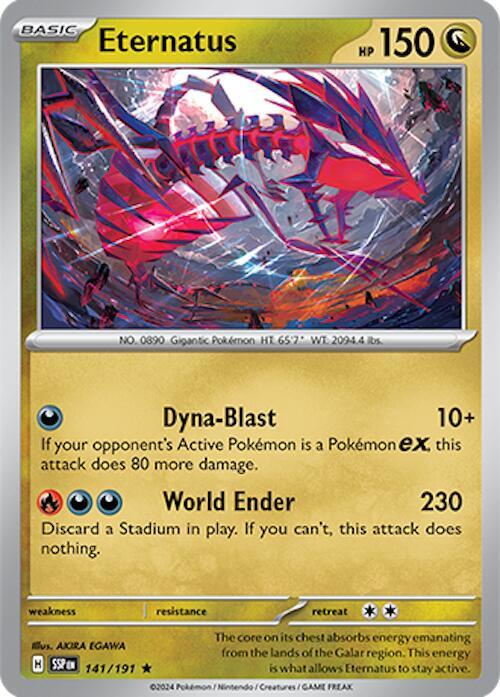 Eternatus 141/191 Rare Surging Sparks Pokémon card