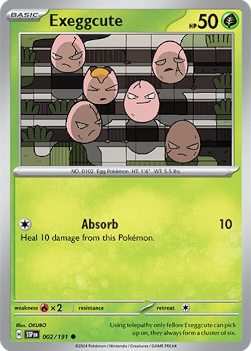 Exeggcute - 002/191 002/191 Common Surging Sparks Pokémon card