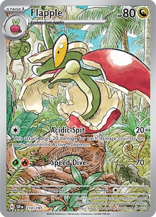 Flapple - 210/191 210/191 Illustration Rare Surging Sparks Pokémon card