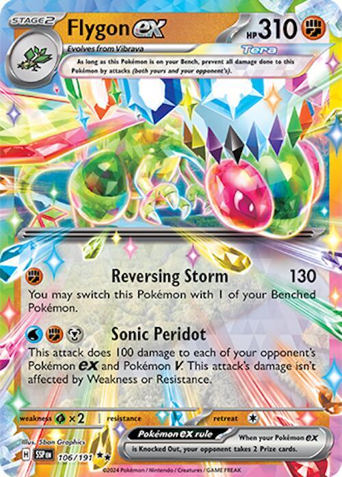 Flygon ex - 106/191 106/191 Double Rare Surging Sparks Pokémon card