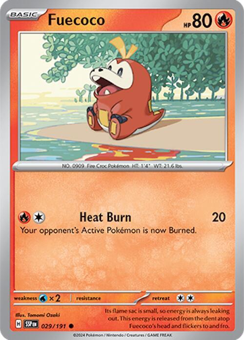 Fuecoco 029/191 Common Surging Sparks Pokémon card