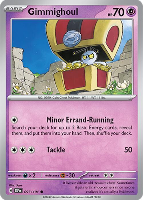 Gimmighoul 097/191 Common Surging Sparks Pokémon card