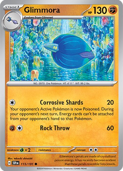 Glimmora 115/191 Common Surging Sparks Pokémon card
