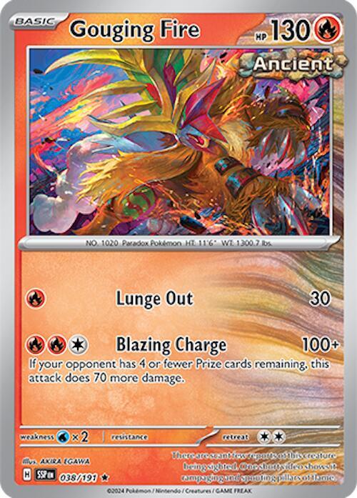 Gouging Fire 038/191 Rare Surging Sparks Pokémon card
