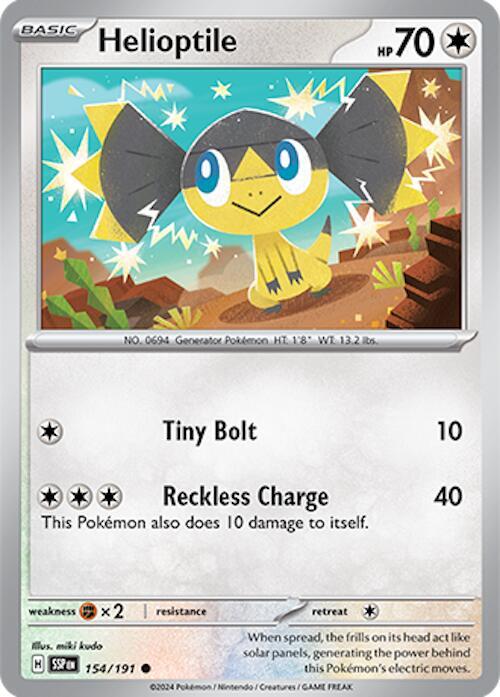 Helioptile 154/191 Common Surging Sparks Pokémon card