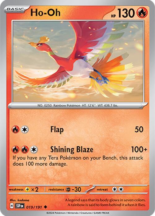 Ho-Oh 019/191 Uncommon Surging Sparks Pokémon card