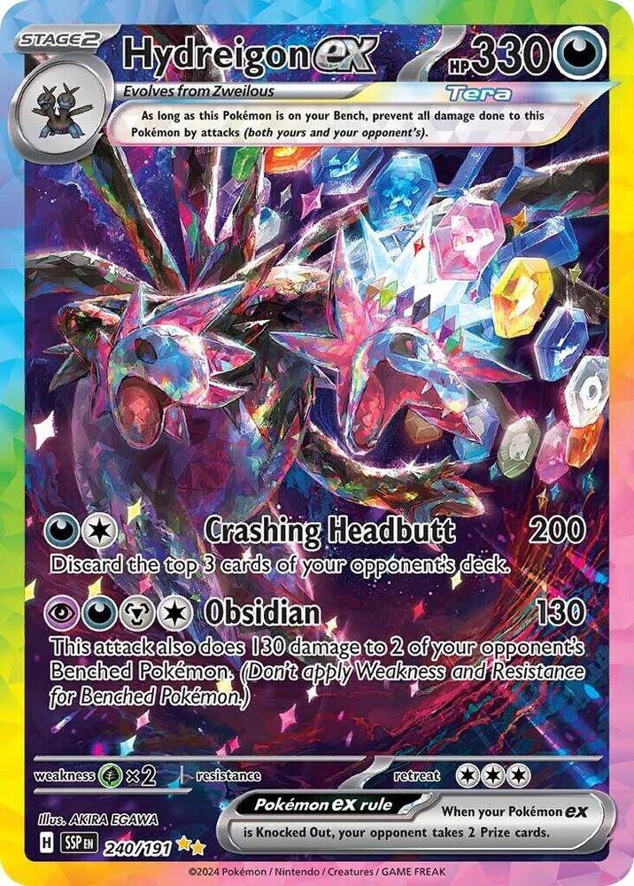 Hydreigon ex - 240/191 240/191 Special Illustration Rare Surging Sparks Pokémon card