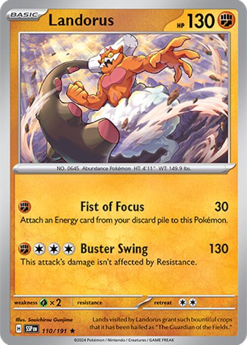 Landorus 110/191 Rare Surging Sparks Pokémon card