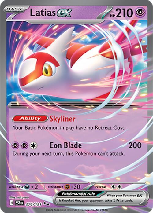 Latias ex - 076/191 076/191 Double Rare Surging Sparks Pokémon card