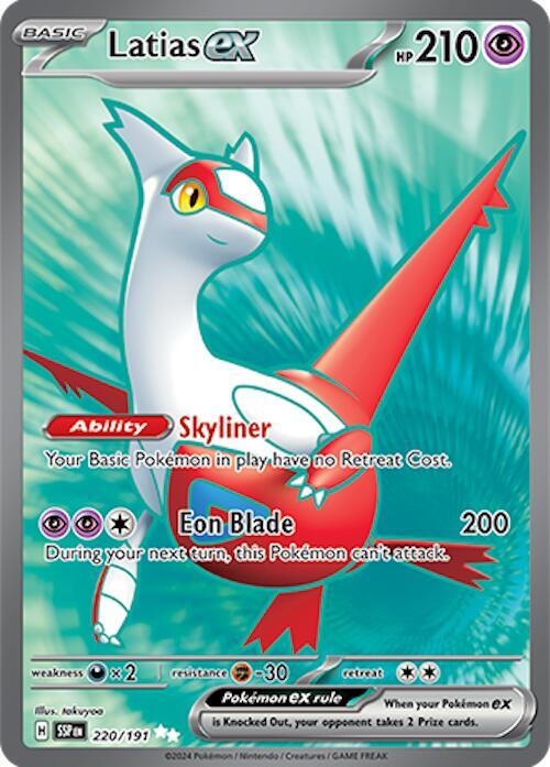 Latias ex - 220/191 220/191 Ultra Rare Surging Sparks Pokémon card