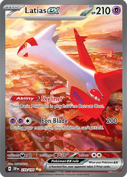 Latias ex - 239/191 239/191 Special Illustration Rare Surging Sparks Pokémon card