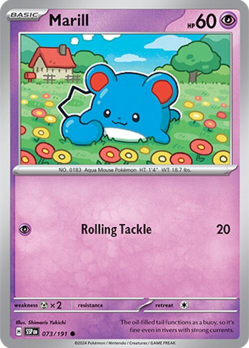Marill 073/191 Common Surging Sparks Pokémon card