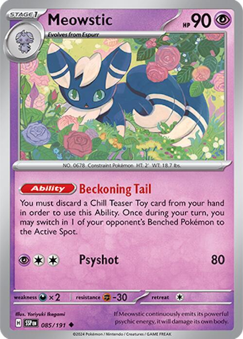 Meowstic 085/191 Uncommon Surging Sparks Pokémon card