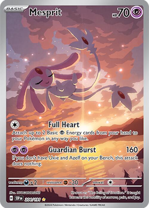 Mesprit - 204/191 204/191 Illustration Rare Surging Sparks Pokémon card