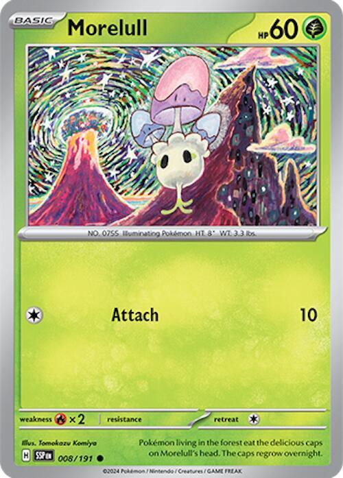 Morelull 008/191 Common Surging Sparks Pokémon card