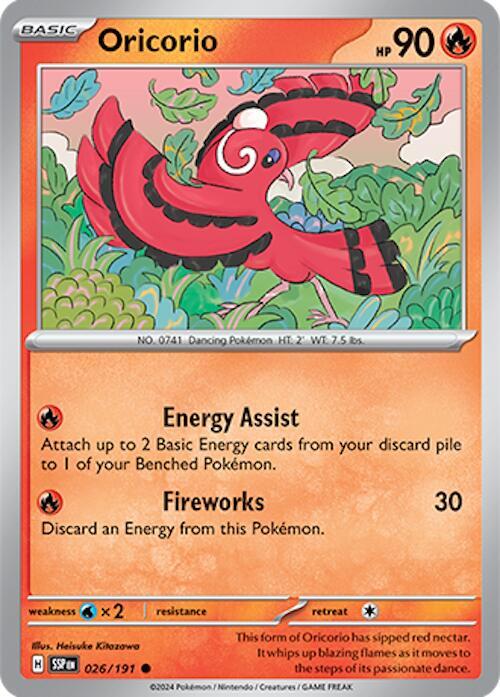 Oricorio - 026/191 026/191 Common Surging Sparks Pokémon card