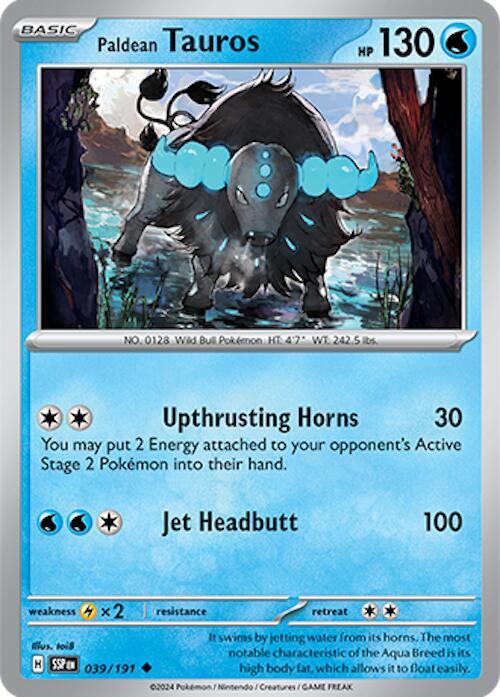 Paldean Tauros - 039/191 039/191 Uncommon Surging Sparks Pokémon card