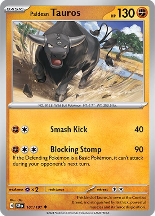 Paldean Tauros - 101/191 101/191 Uncommon Surging Sparks Pokémon card