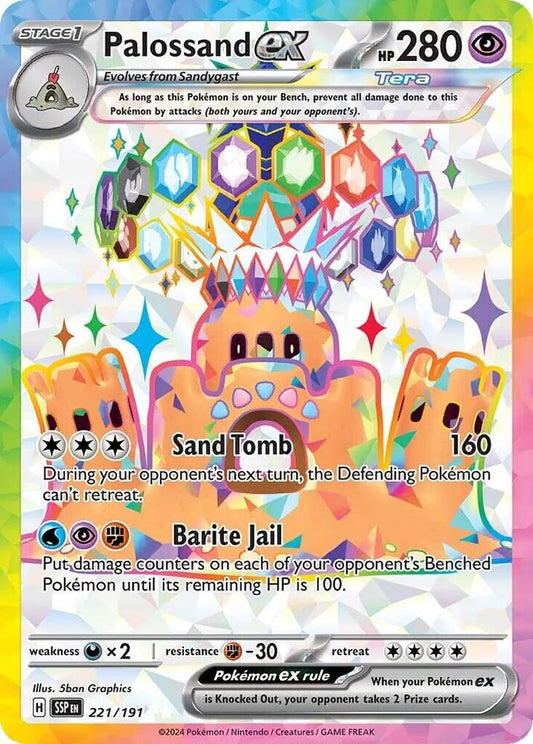 Palossand ex - 221/191 221/191 Ultra Rare Surging Sparks Pokémon card