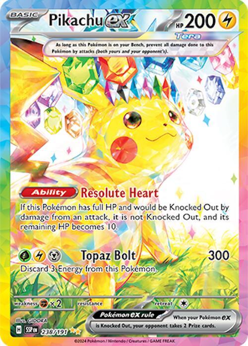 Pikachu ex - 238/191 238/191 Special Illustration Rare Surging Sparks Pokémon card