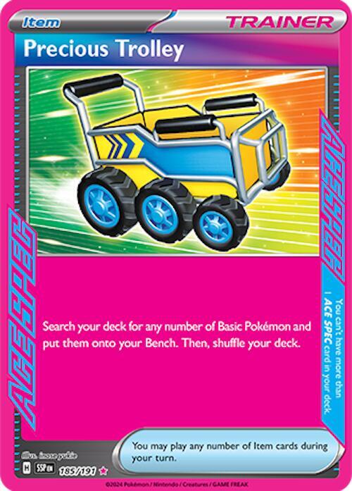 Precious Trolley - 185/191 ACE SPEC Rare SV08: Surging Sparks