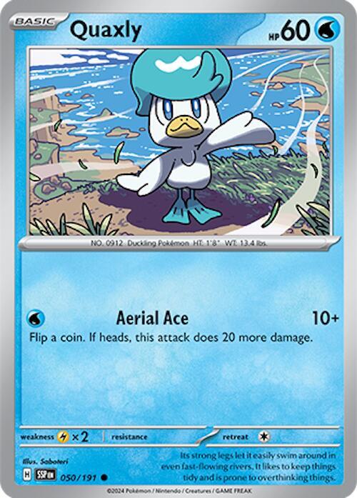 Quaxly 050/191 Common Surging Sparks Pokémon card