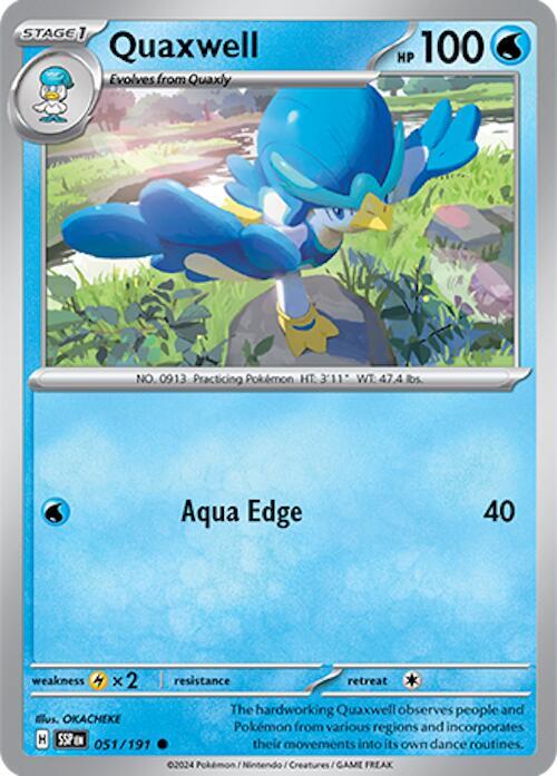 Quaxwell 051/191 Common Surging Sparks Pokémon card