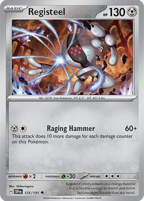 Registeel 125/191 Uncommon Surging Sparks Pokémon card