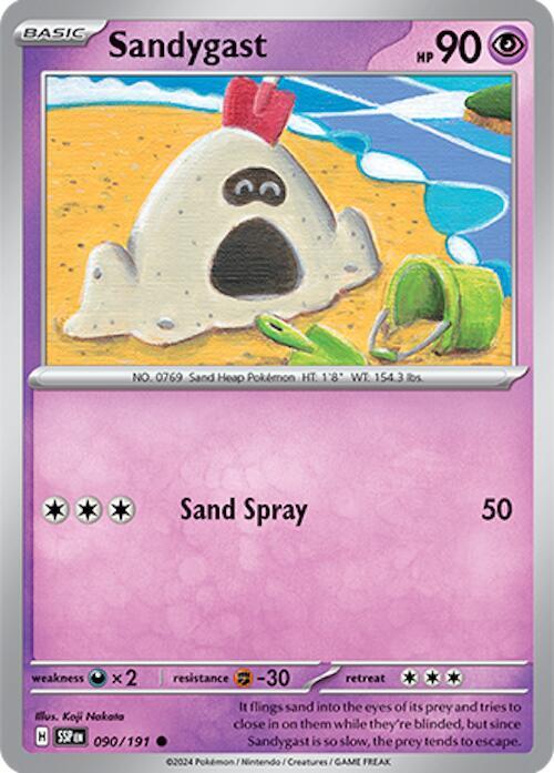 Sandygast 090/191 Common Surging Sparks Pokémon card