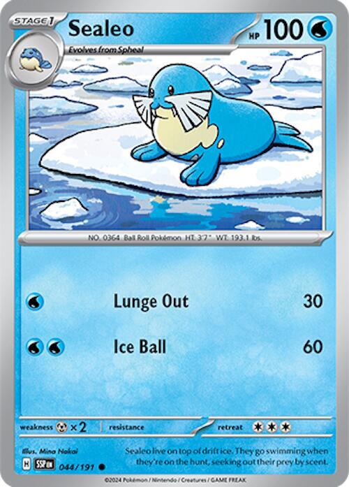 Sealeo 044/191 Common Surging Sparks Pokémon card