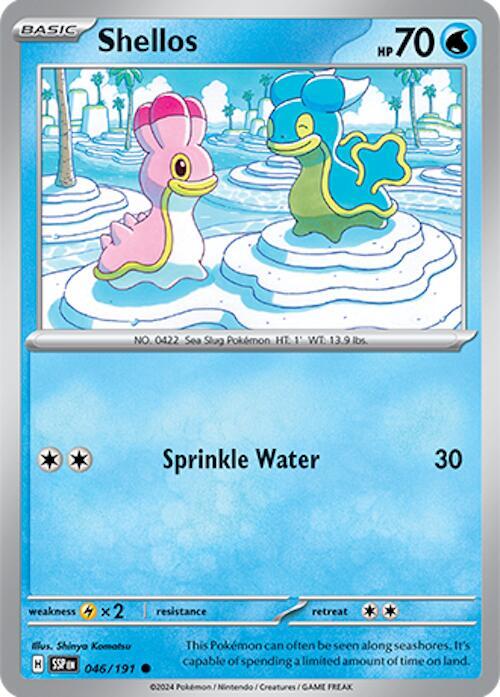Shellos 046/191 Common Surging Sparks Pokémon card