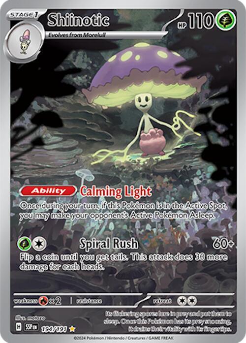 Shiinotic - 194/191 194/191 Illustration Rare Surging Sparks Pokémon card