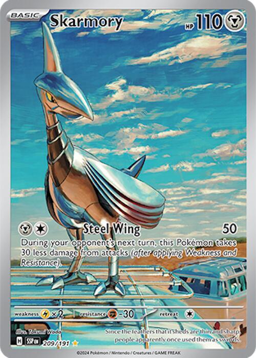 Skarmory - 209/191 Illustration Rare SV08: Surging Sparks
